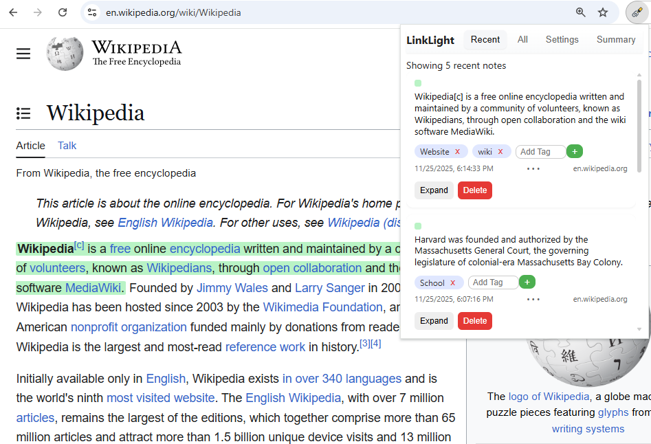 LinkLight Extension Preview